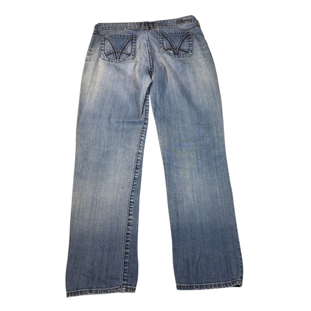 Kut From The Kloth Distressed Mid Rise Boyfriend Jeans Womens Size 10 Blue Denim - Picture 5 of 9